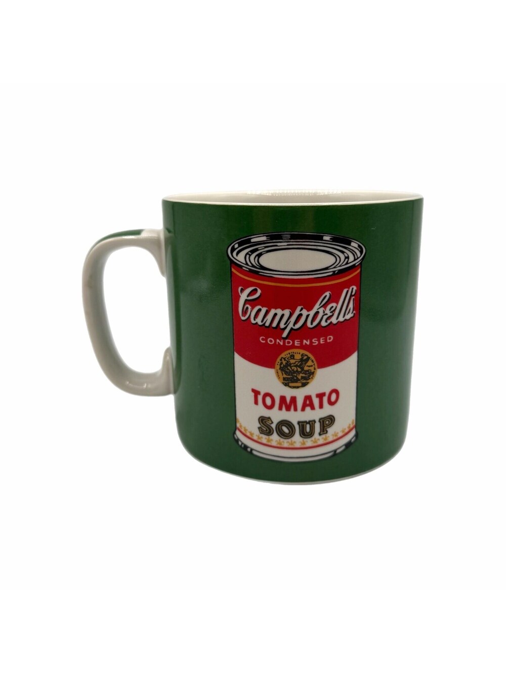 Block Art Andy Warhol Signature Edition Green Tomato Rice Soup Can Coffee Mug
